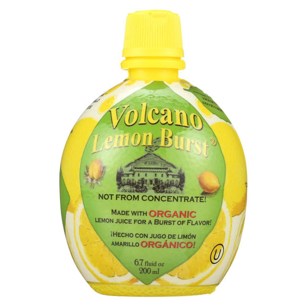 Volcano Bursts Lemon Burst - Organic Lemon - Case of 12 - 200 ml