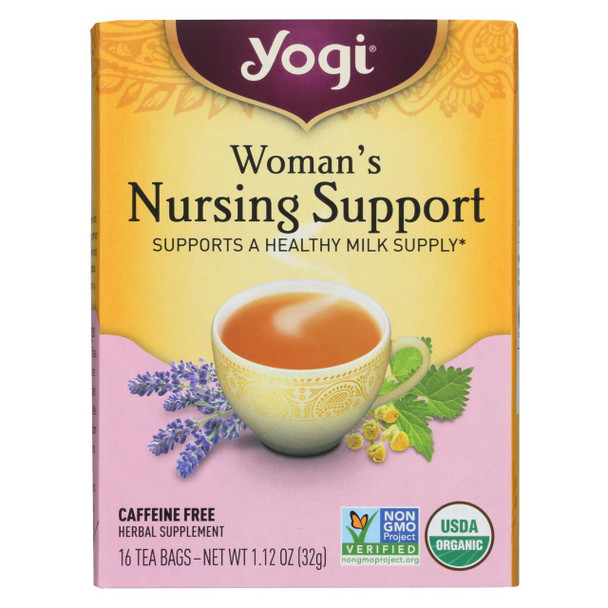 Yogi Organic Woman's Nursing Support - 16 Tea Bags - Case of 6