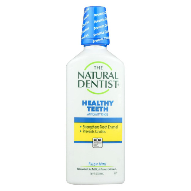 Natural Dentist Healthy Teeth and Gums Anticavity Fluoride Rinse - Fresh Mint - 16.9 oz