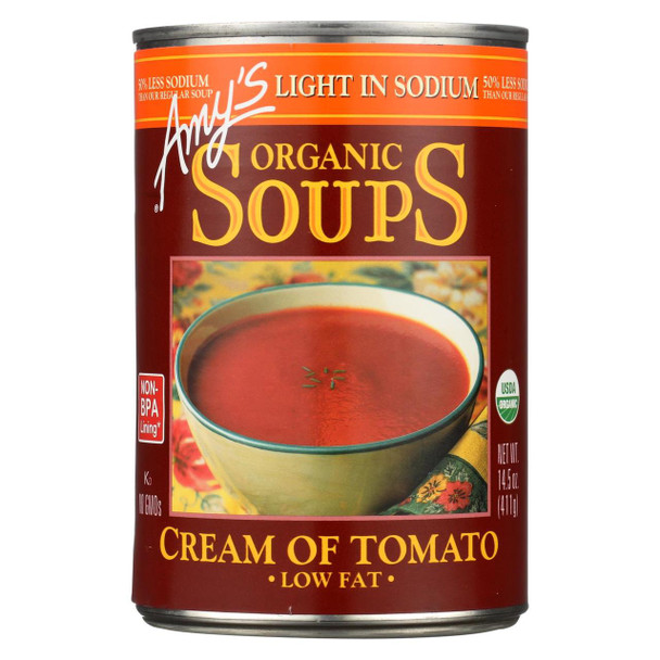 Amy's - Organic Low Sodium Cream of Tomato Soup - Case of 12 - 14.5 oz