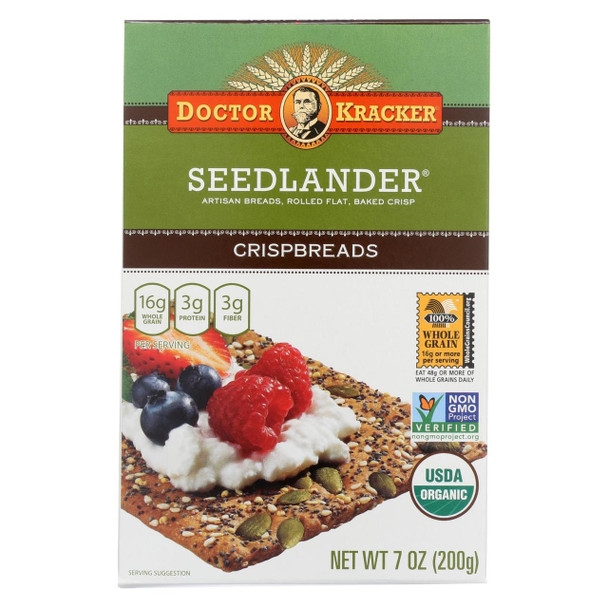 Doctor Kracker Seed lander Crispbreads - Case of 6 - 7 oz.