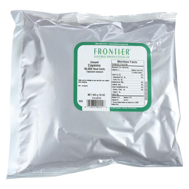 Frontier Herb Cayenne Chili Powder 90000 HU - Single Bulk Item - 1LB