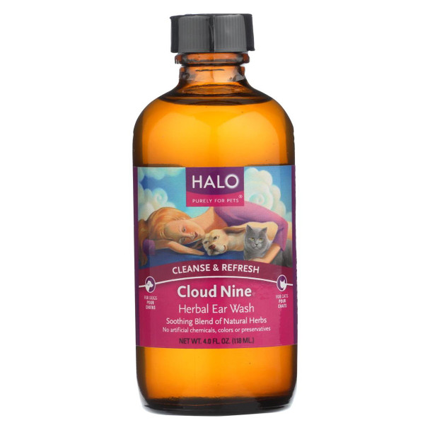 Halo Purely For Pets Cloud Nine Herbal Ear Wash - 4 oz