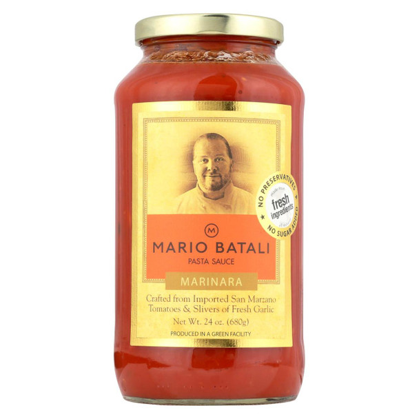 Mario Batali Marinara Pasta Sauce - Case of 6 - 24 Fl oz.