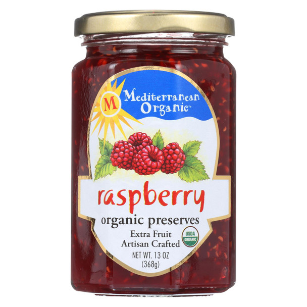 Mediterranean Organic Fruit Preserves - Organic - Raspberry - 13 oz - case of 12