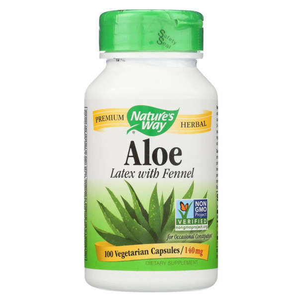 Nature's Way - Aloe Latex with Fennel - 100 Vegetarian Capsules