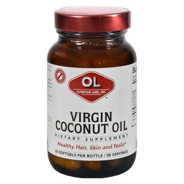Olympian Labs Coconut Oil - Virgin - 60 Softgels