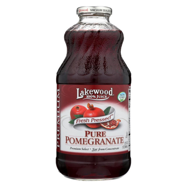 Lakewood Pure Pomegranate Juice - Pomegranate - Case of 12 - 32 Fl oz.
