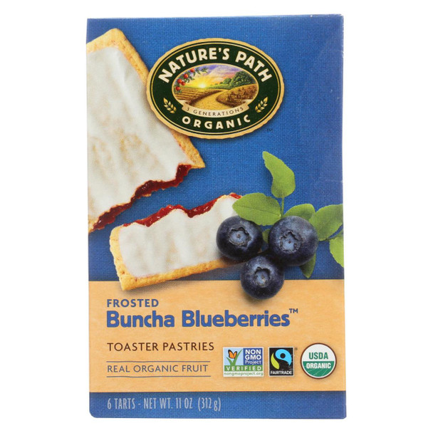 Nature's Path Organic Frosted Toaster Pastries - Buncha Blueberries - Case of 12 - 11 oz.