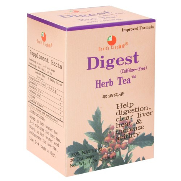 Health King Medicinal Teas Digest Herb Tea - Caffeine Free - 20 Tea Bags