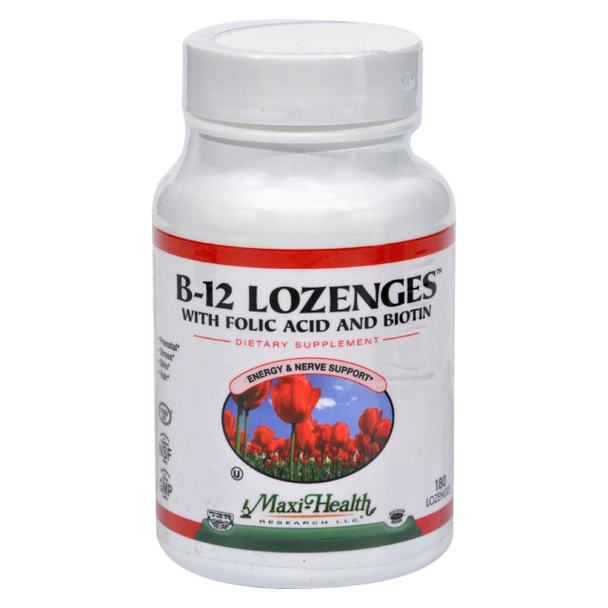 Maxi Health B12 Lozenges - 180 Lozenges
