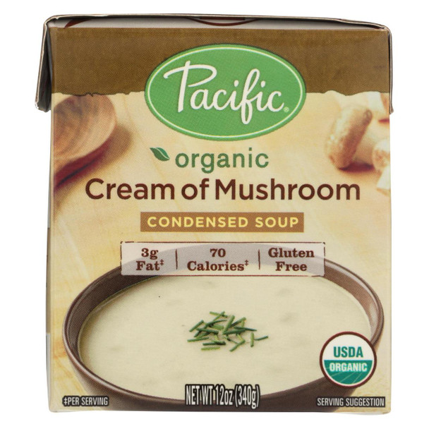 Pacific Natural Foods Condensed Soup - Cream of Mushroom - Case of 12 - 12 oz.