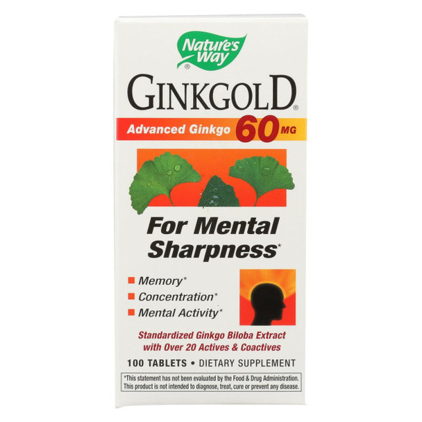 Nature's Way - Ginkgold 60 Mg - 100 Tablets