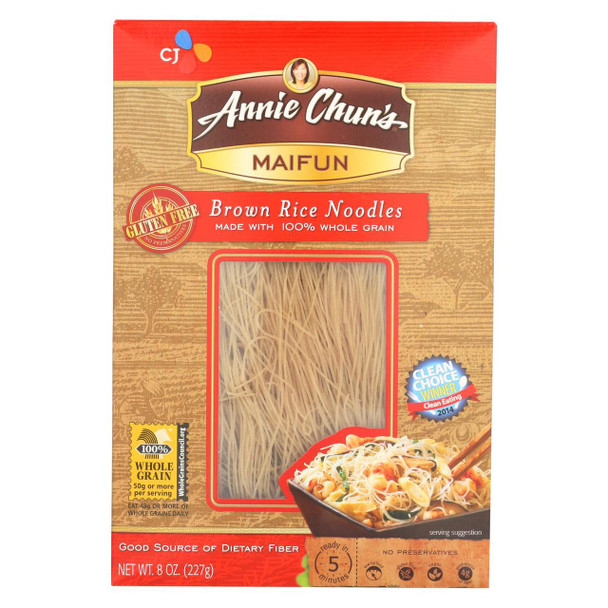 Annie Chun's Maifun Brown Rice Noodles - Case of 6 - 8 oz.