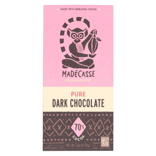 Madecasse Chocolate Bars - 70 Percent Cocoa Chocolate - 2.64 oz - 12 Count