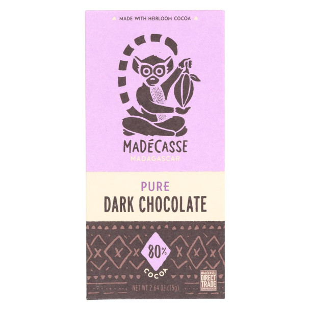 Madecasse Chocolate Bars - 80 Percent Cocoa Chocolate - 2.64 oz - 12 Count