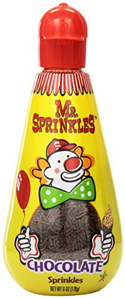 Mr. Sprinkles Chocolate Sprinkles - Chocolate - Case of 6 - 6 oz.