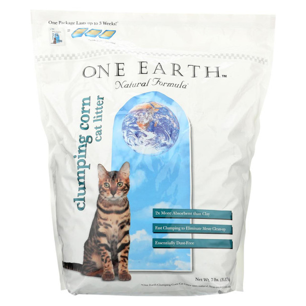 One Earth Cat Litter - Clumping Corn - Case of 4 - 7