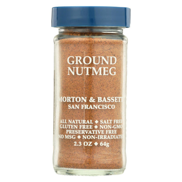 Morton and Bassett Seasoning - Nutmeg - Ground - 2.3 oz - Case of 3