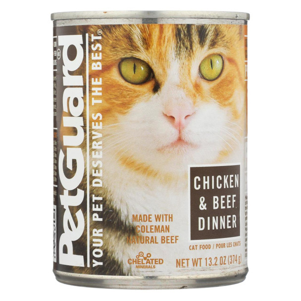 Petguard Cats Food - Chicken and Beef Dinner - Case of 12 - 13.2 oz.