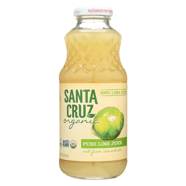 Santa Cruz Organic Pure Juice - Lime - Case of 12 - 16 Fl oz.