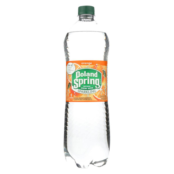 Poland Spring Sparkling Water - Mind Orange - Case of 12 - 33.8 Fl oz.