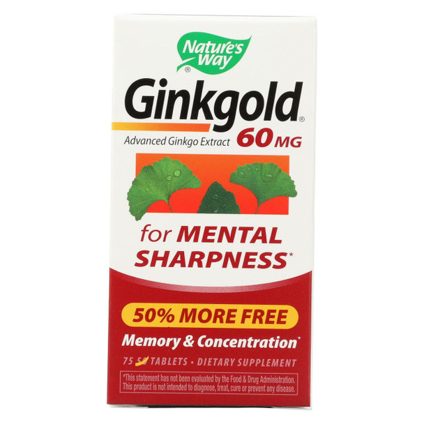 Nature's Way - Ginkgold 60 Mg - 75 Tablets