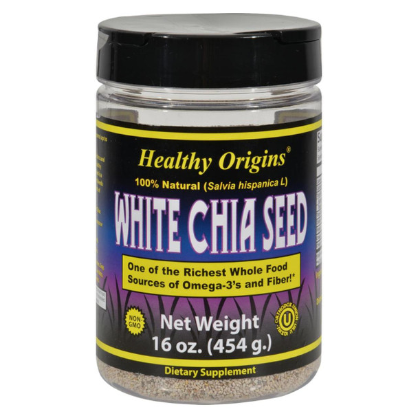 Healthy Origins White Chia Seeds - 16 oz