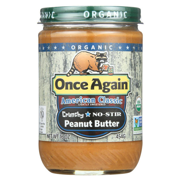 Once Again Peanut Butter - Organic - Crunchy - American Classic - 16 oz - case of 12