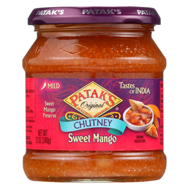 Pataks Chutney - Sweet Mango - Mild - 12 oz - case of 6