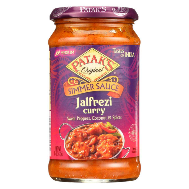 Pataks Simmer Sauce - Jalfrezi Curry - Medium - 15 oz - case of 6