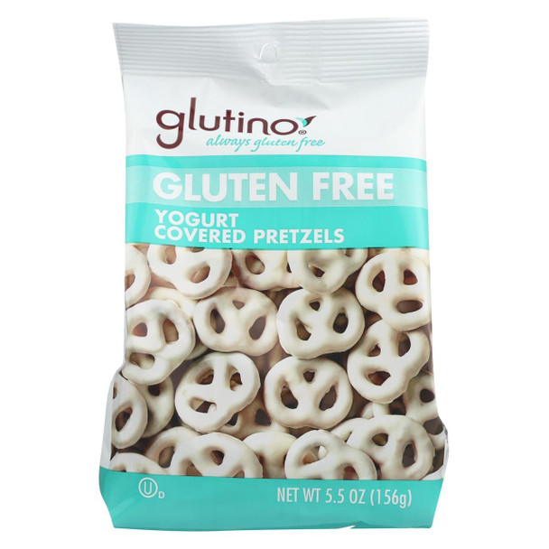 Glutino Peppermint pretzels - Yogurt - Case of 12 - 5.5 oz.