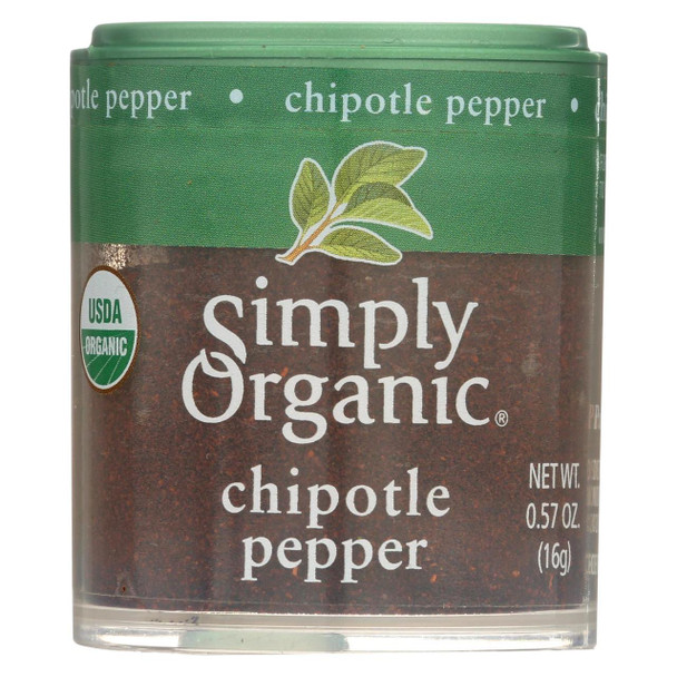 Simply Organic Chipotle Pepper - Organic - Ground - .57 oz - Case of 6