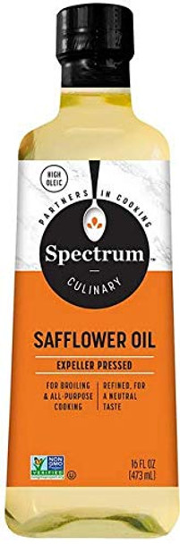 Spectrum Naturals Safflower Oil - Organic High Heat Refined - Case of 12 - 16 oz.