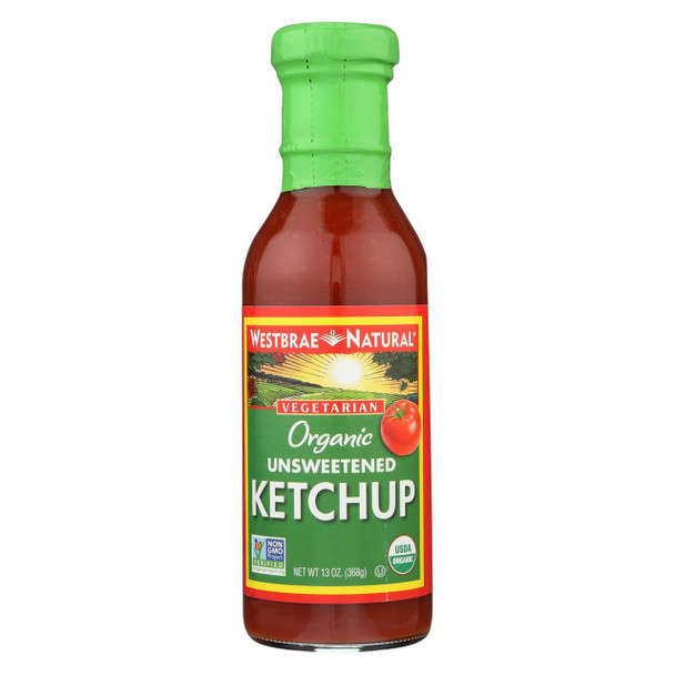 Westbrae Foods Ketchup - Unsweetened - Case of 12 - 13 oz.