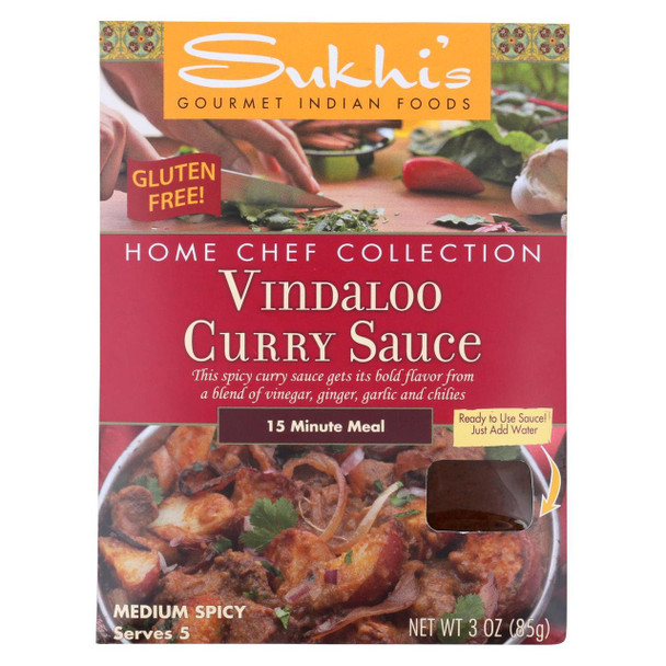 Sukhi's Gourmet Indian Food Vindaloo Sauce - 3 oz - Case of 6