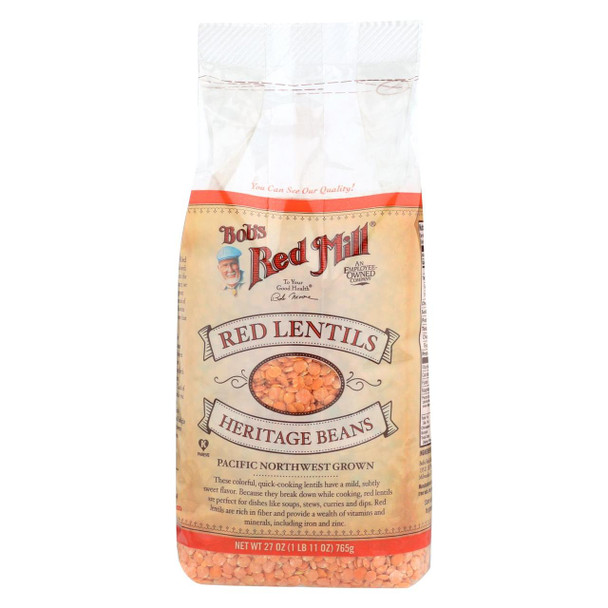 Bob's Red Mill - Red Lentils Beans - 27 oz - Case of 4