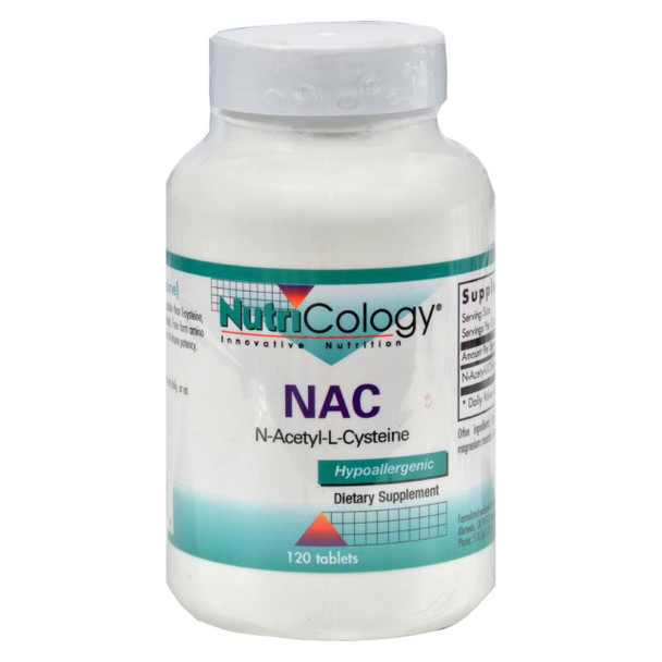 NutriCology NAC N-Acetyl-Cysteine - 500 mg - 120 Tablets