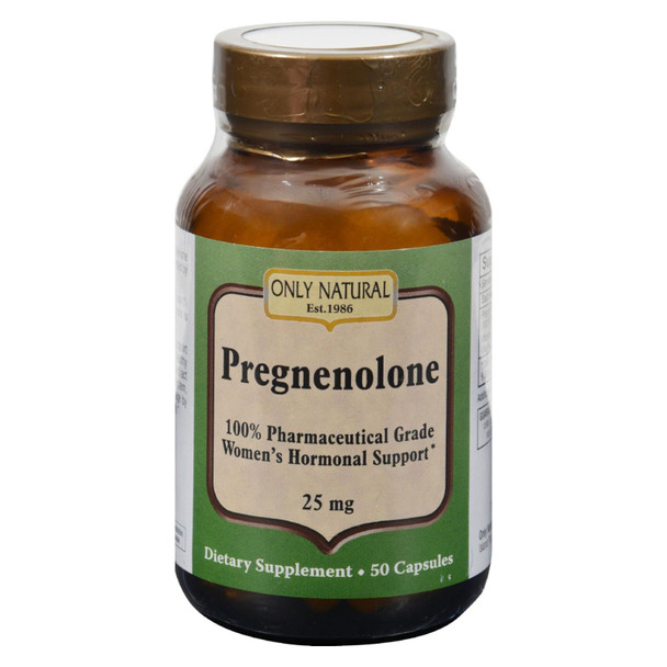 Only Natural Pregnenolone - 25 mg - 50 Capsules