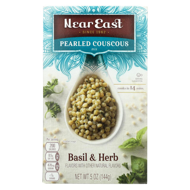 Near East Couscous Mix - Pearl Basil and Herb - Case of 12 - 5 oz.