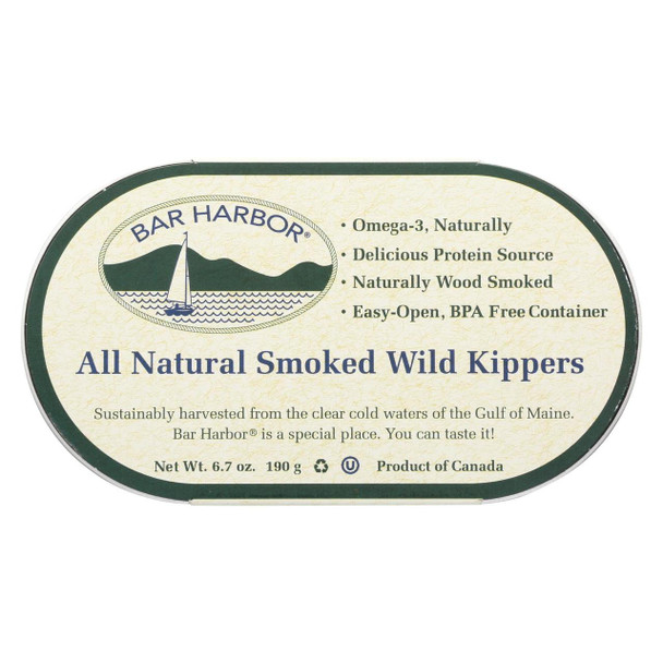 Bar Harbor - Smoked Wild Kippers - Case of 12 - 6.7 oz.