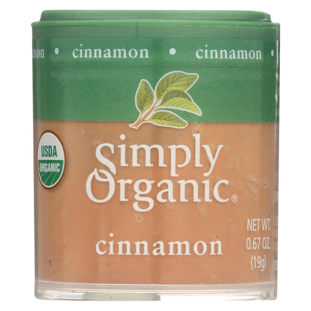 Simply Organic Cinnamon - Organic - Ground - A Grade - .67 oz - Case of 6