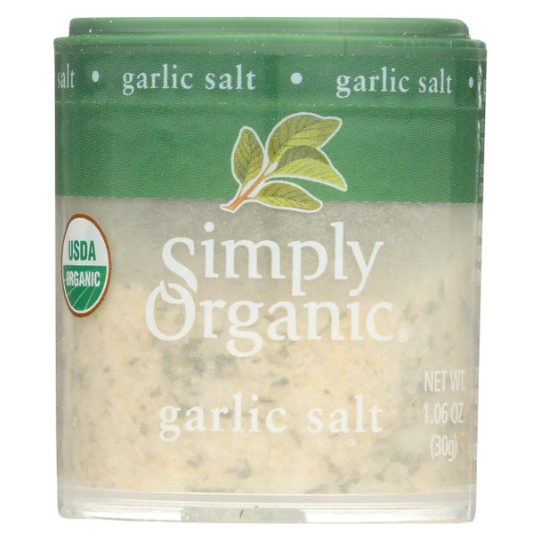 Simply Organic Garlic Salt - Organic - 1.06 oz - Case of 6