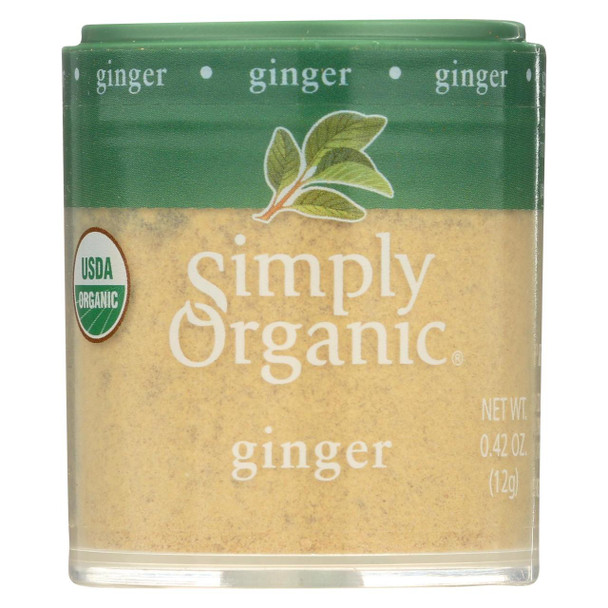 Simply Organic Ginger Root - Organic - Ground - .42 oz - Case of 6