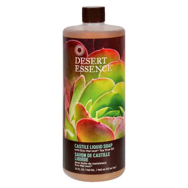 Desert Essence - Castile Liquid Soap with Eco-Harvest Tea Tree Oil - 32 fl oz