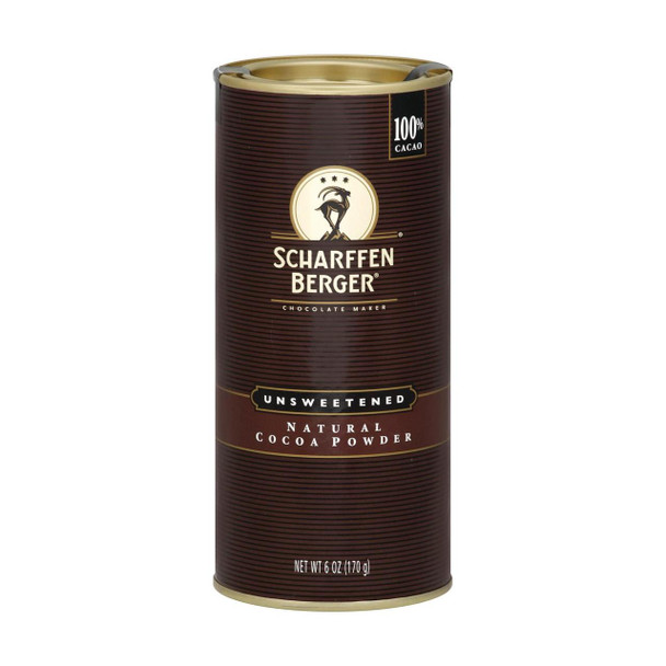 Scharffen Berger Unsweetened Natural Cocoa Powder - Case of 6 - 6 oz.