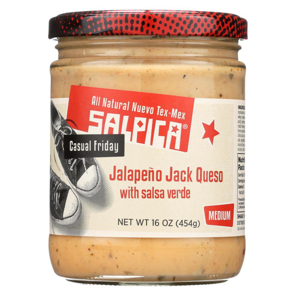 Salpica Salsas Dip - Jalapeno Jack Queso - Case of 6 - 16 oz.