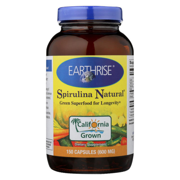 Earthrise Spirulina Natural - 600 mg - 150 Capsules