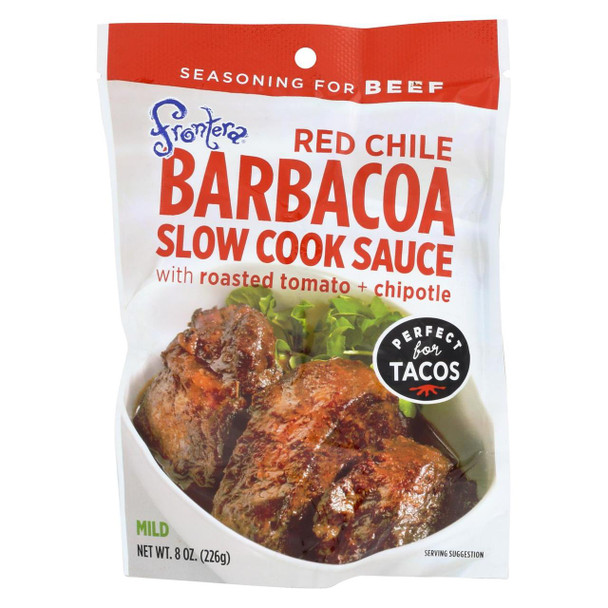 Frontera Foods Red Chile Barbacoa Slow Cook Sauce - Red Chile - Case of 6 - 8 oz.