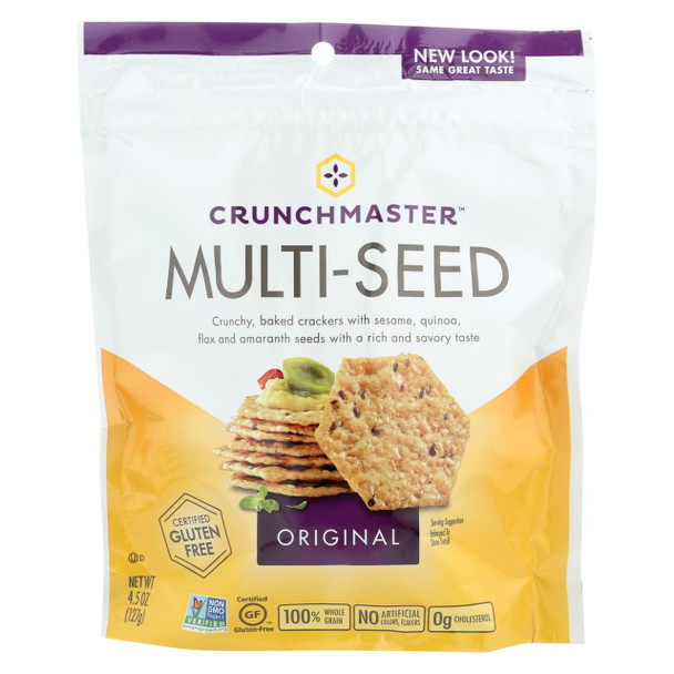 Crunchmaster Multi-Seed Crackers - Original - Case of 12 - 4.5 oz.